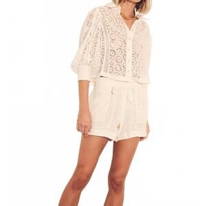 NEW CAROLINA K moni shorts in off white